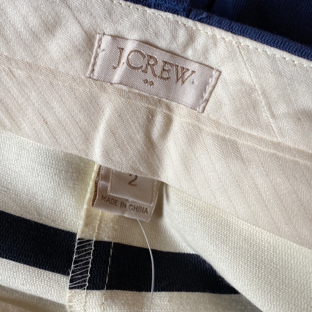 J. Crew cotton stripe cotton blend skirt size 2 - Picture 4 of 6
